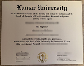 Lamar University diploma