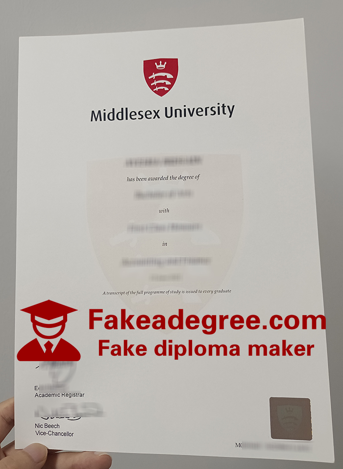 Middlesex University diploma