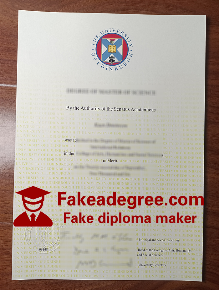 University of Edinburgh diploma