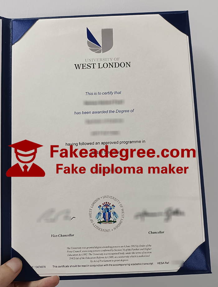 University of West London diploma University of West London diploma