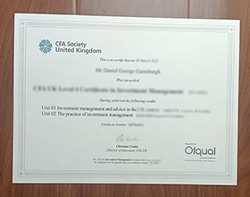 CFA certificate