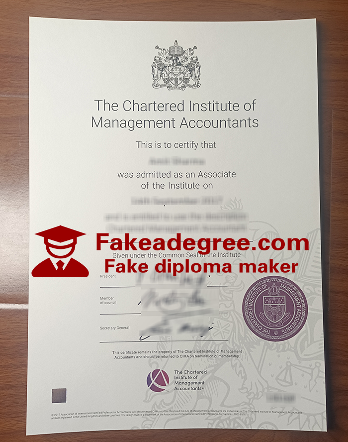 CIMA certificate