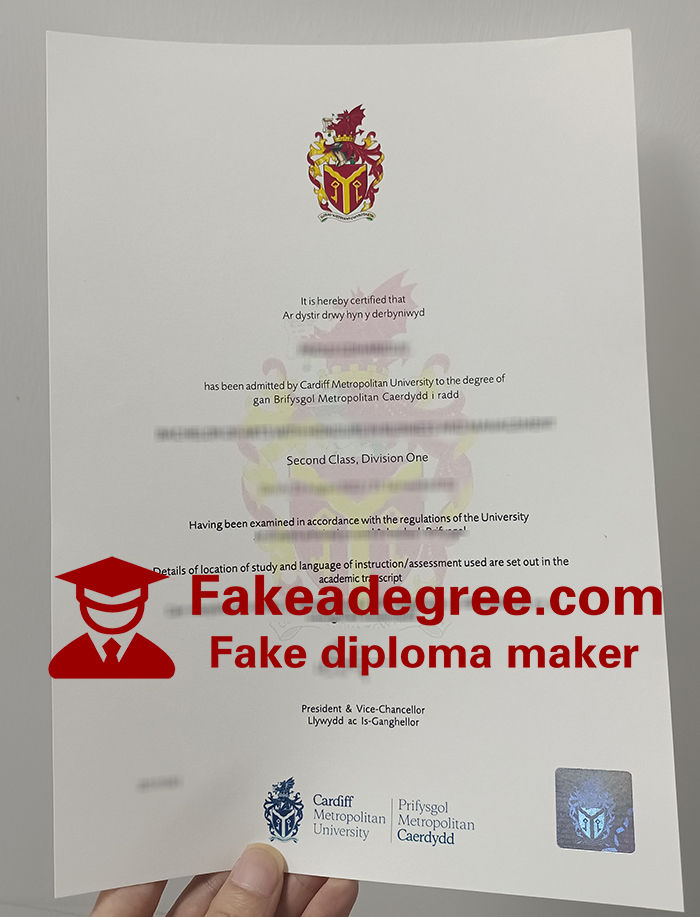 Cardiff Metropolitan University diploma Cardiff Metropolitan University diploma