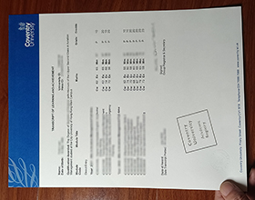 Coventry University transcript