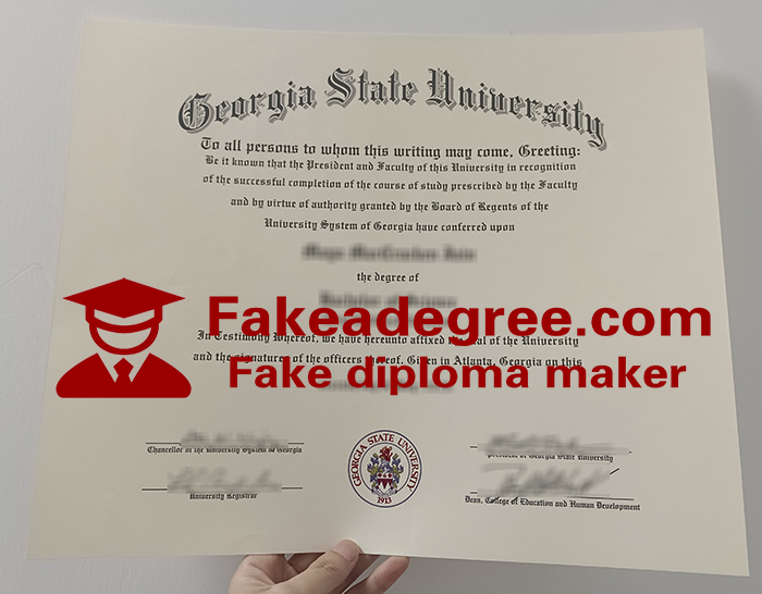 Georgia State University diploma Georgia State University diploma