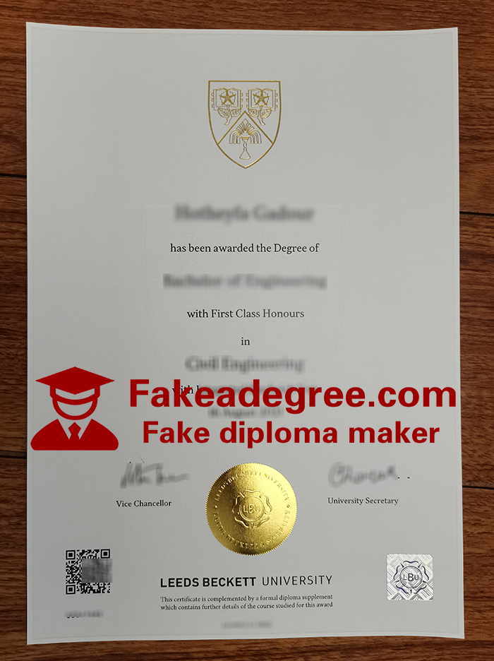 Leeds Beckett University diploma