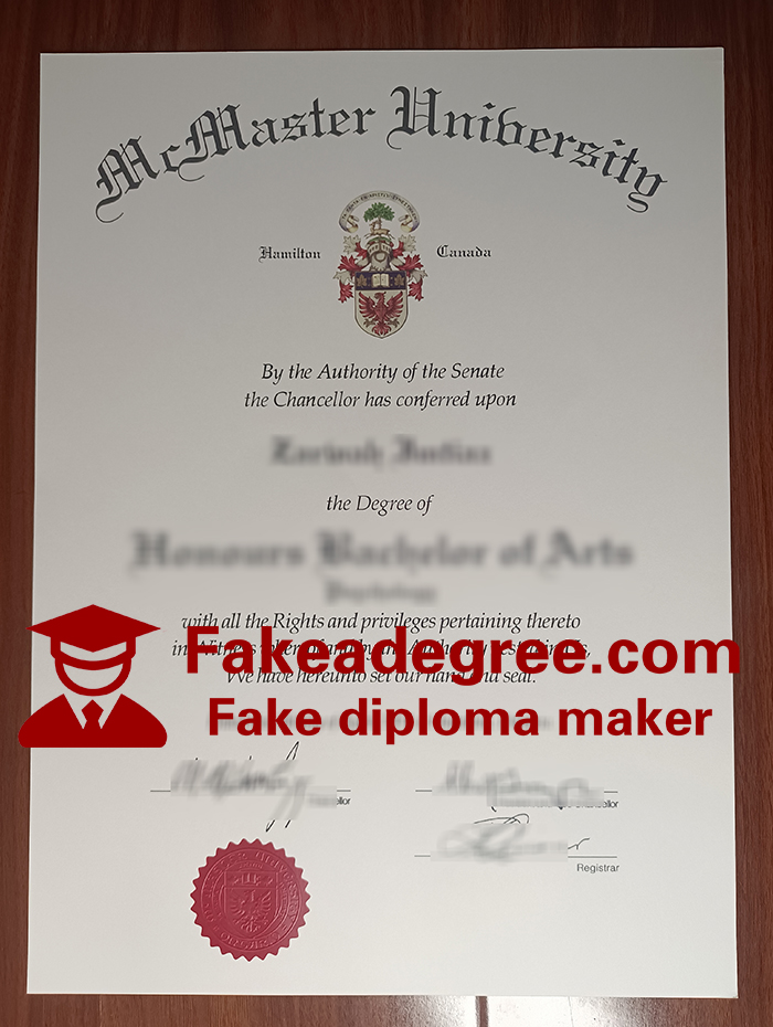 McMaster University diploma