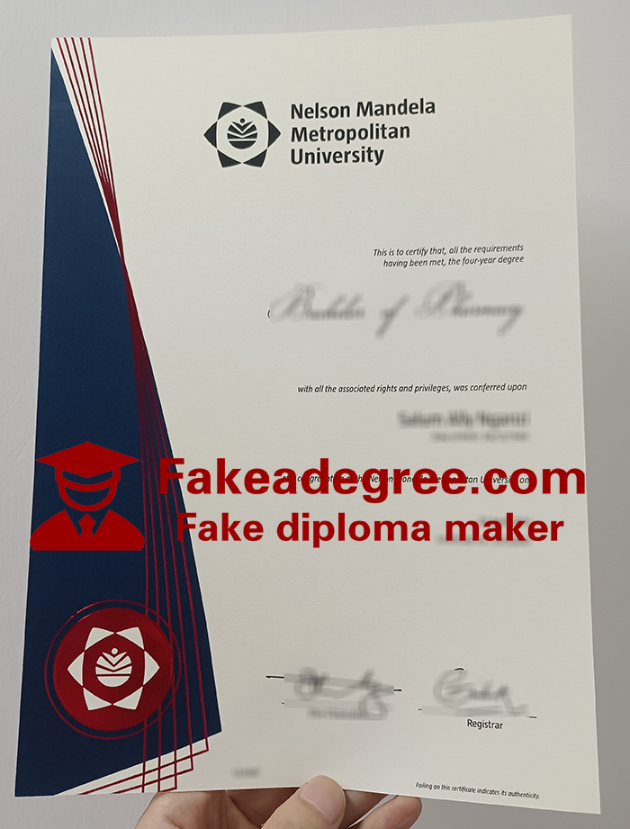 Nelson Mandela Metropolitan University diploma