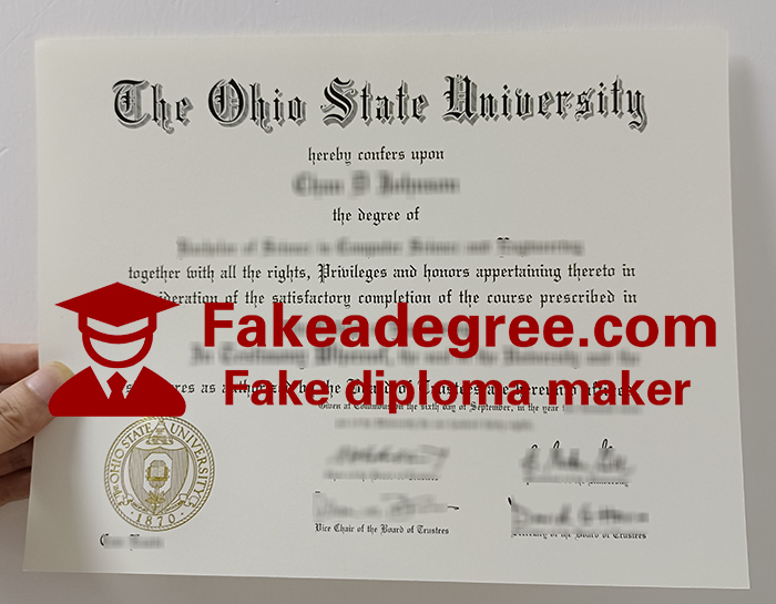 Ohio State University diploma Ohio State University diploma
