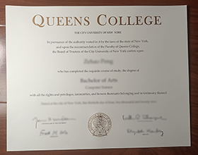 Queens College diploma
