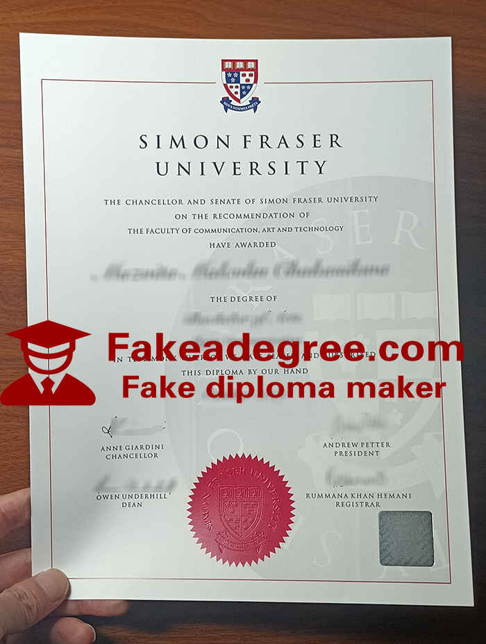 Simon Fraser University diploma