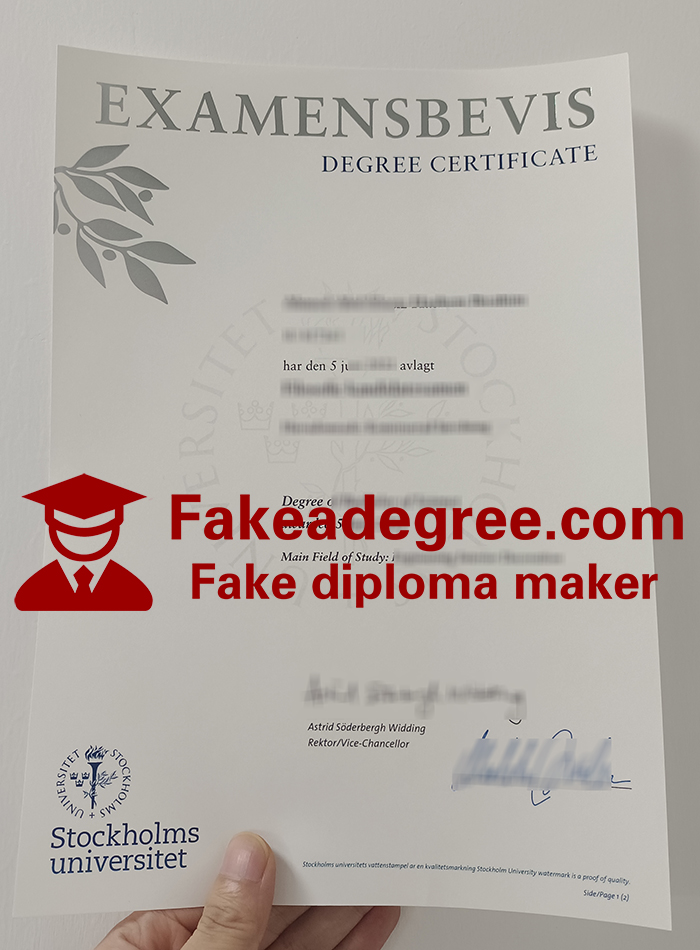 Stockholm University diploma Stockholm University diploma