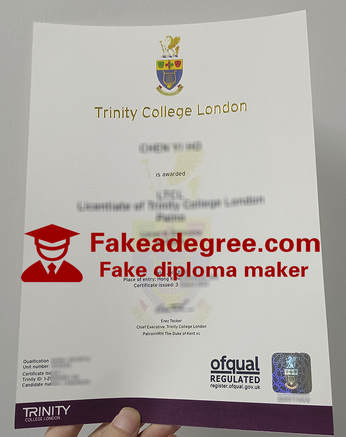 Trinity College London diploma Trinity College London diploma