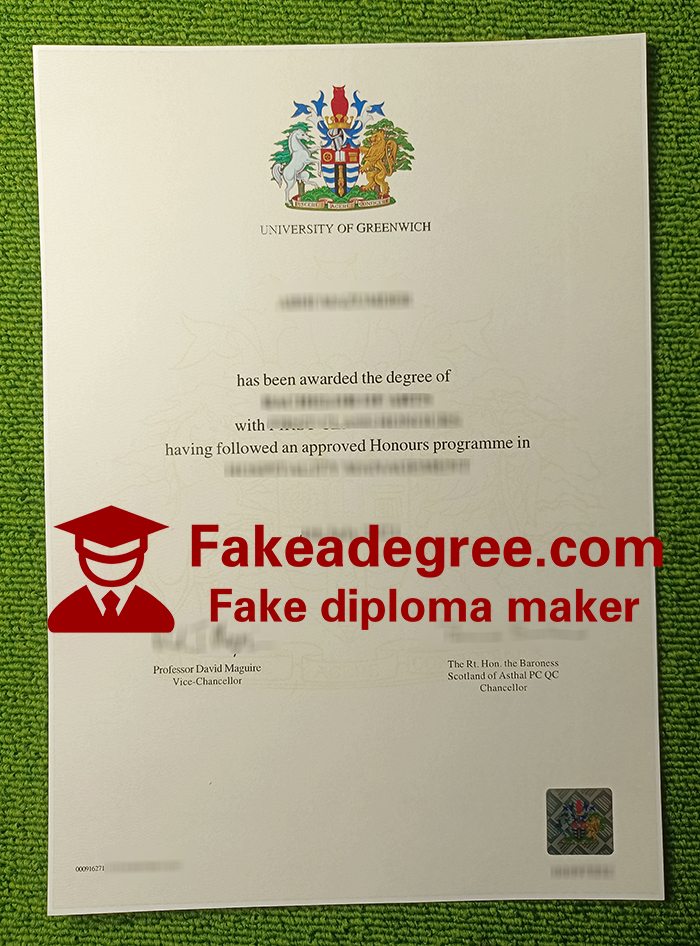 University of Greenwich diploma