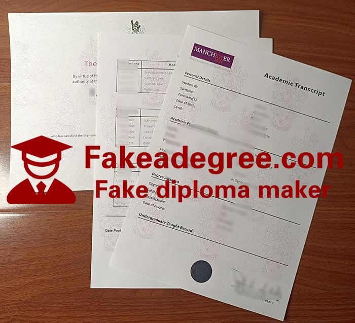University of Manchester transcript and diploma