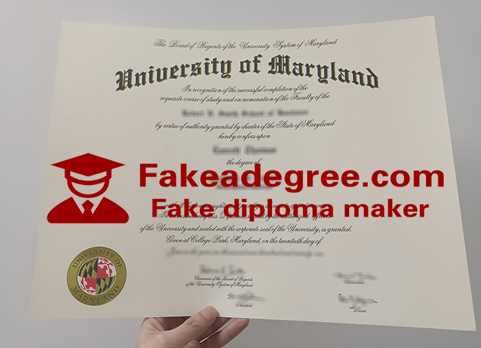 University of Maryland diploma University of Maryland diploma