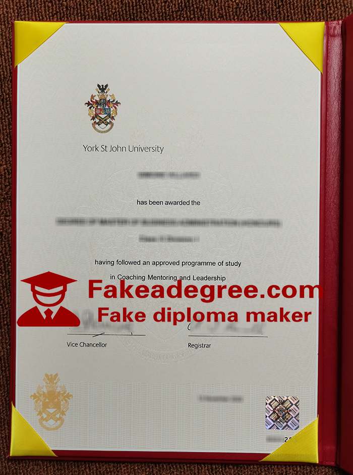 York St John University diploma