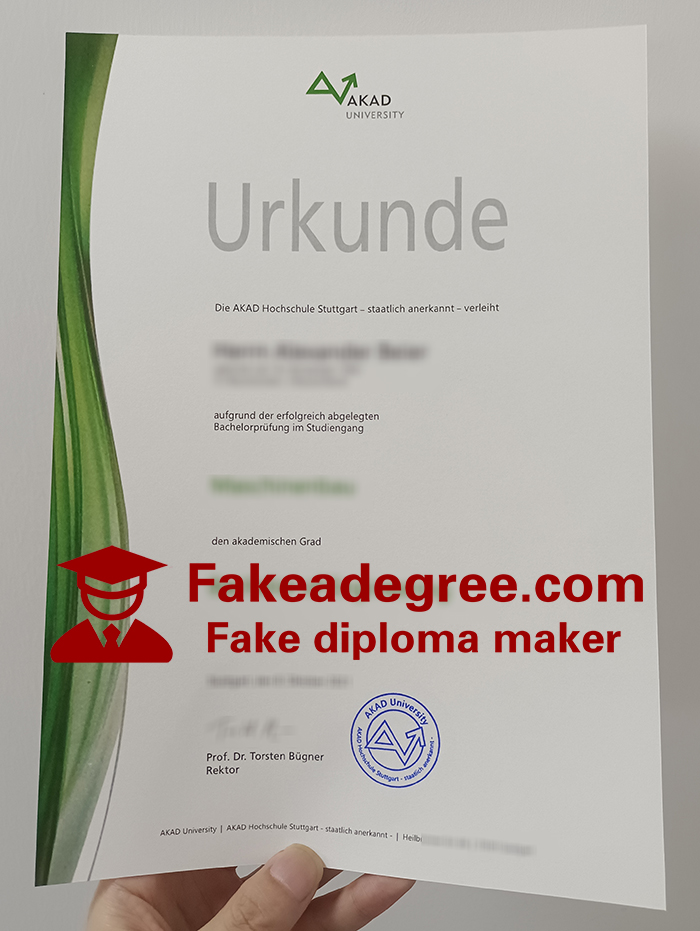 AKAD University Urkunde AKAD University Urkunde