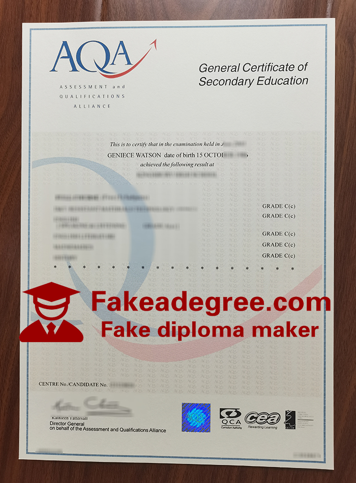 AQA certificate