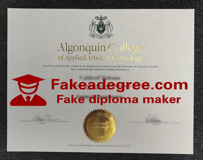 Algonquin College diploma