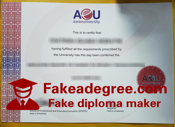 Asia e University diploma Asia e University diploma