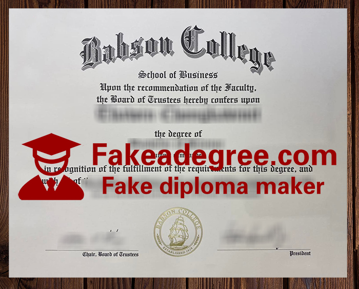 Babson College diploma Babson College diploma