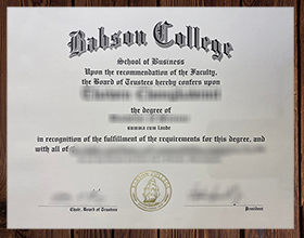 Babson College diploma