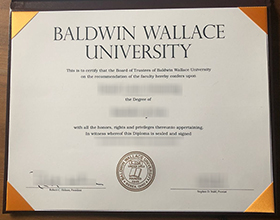 Baldwin Wallace University diploma