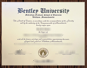 Bentley University diploma