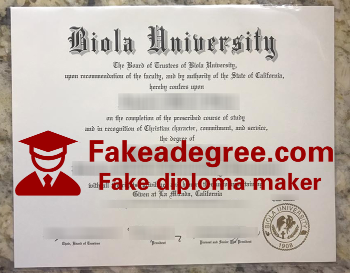 Biola University diploma Biola University diploma