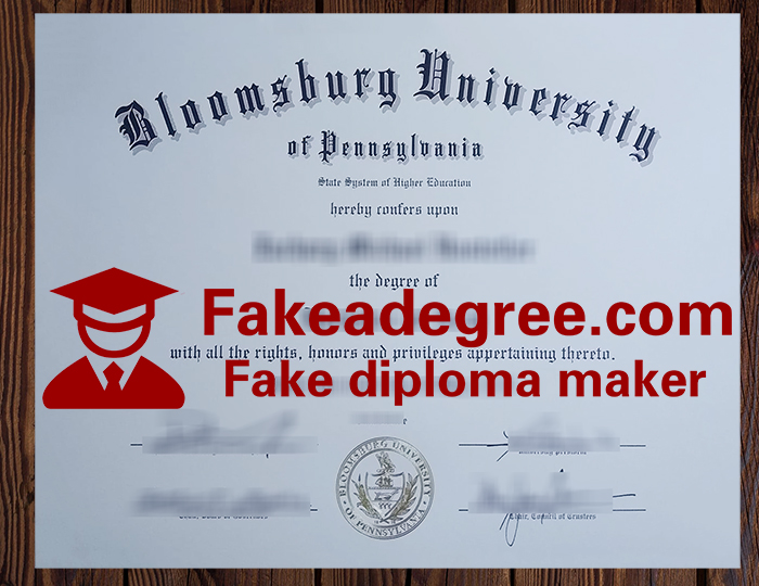 Bloomsburg University of Pennsylvania diploma