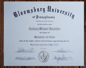 Bloomsburg University of Pennsylvania diploma
