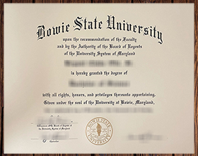 Bowie State University diploma