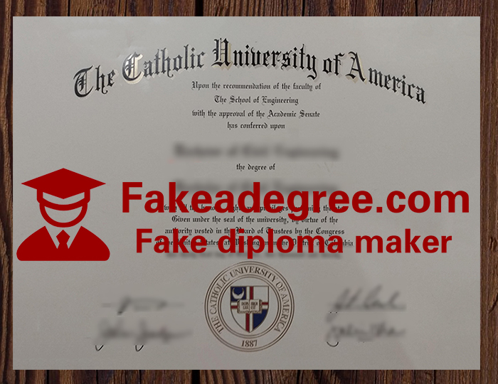 Catholic University of America diploma Catholic University of America diploma
