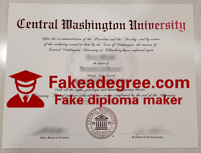 Central Washington University diploma Central Washington University diploma