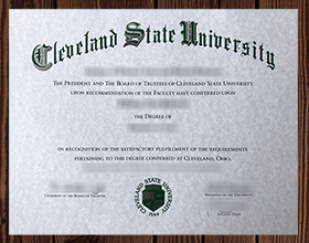 Cleveland State University diploma