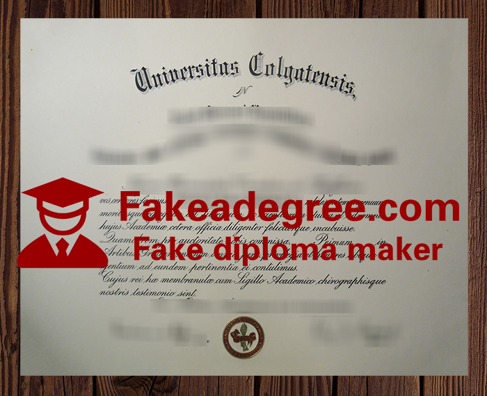 Colgate University diploma Colgate University diploma