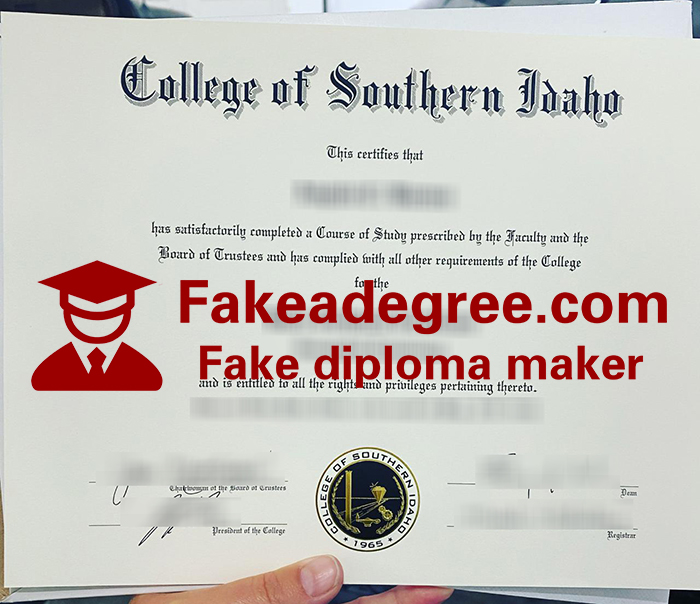 College of Southern Idaho diploma College of Southern Idaho diploma