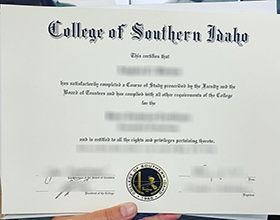 College of Southern Idaho diploma