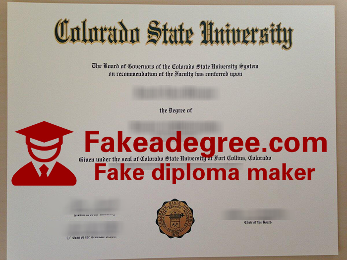 Colorado State University diploma Colorado State University diploma