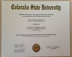 Colorado State University diploma