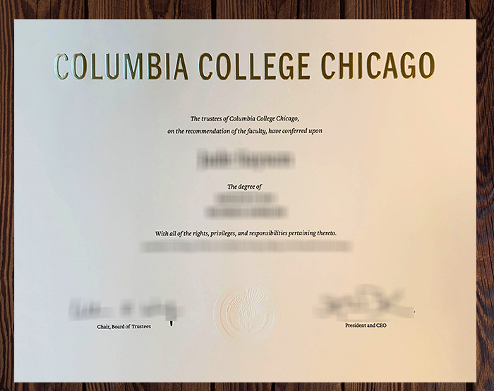 Columbia College Chicago diploma Columbia College Chicago diploma
