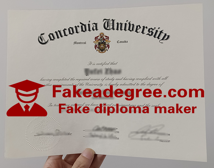 Concordia University diploma