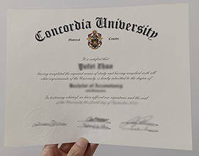 Concordia University diploma