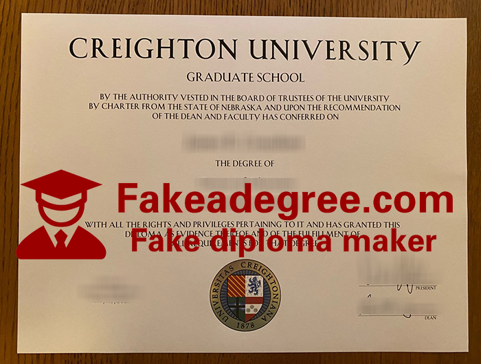 Creighton University diploma Creighton University diploma
