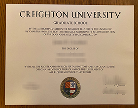 Creighton University diploma