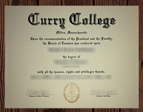 Curry College diploma