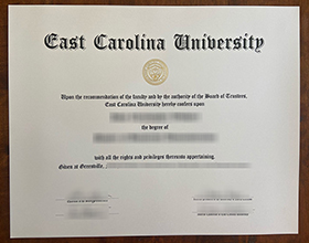 East Carolina University diploma