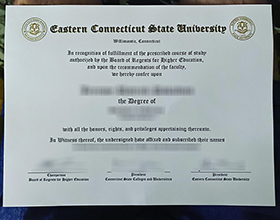 Eastern Connecticut State University diploma
