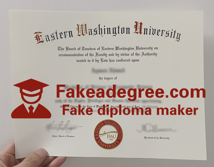 Eastern Washington University diploma